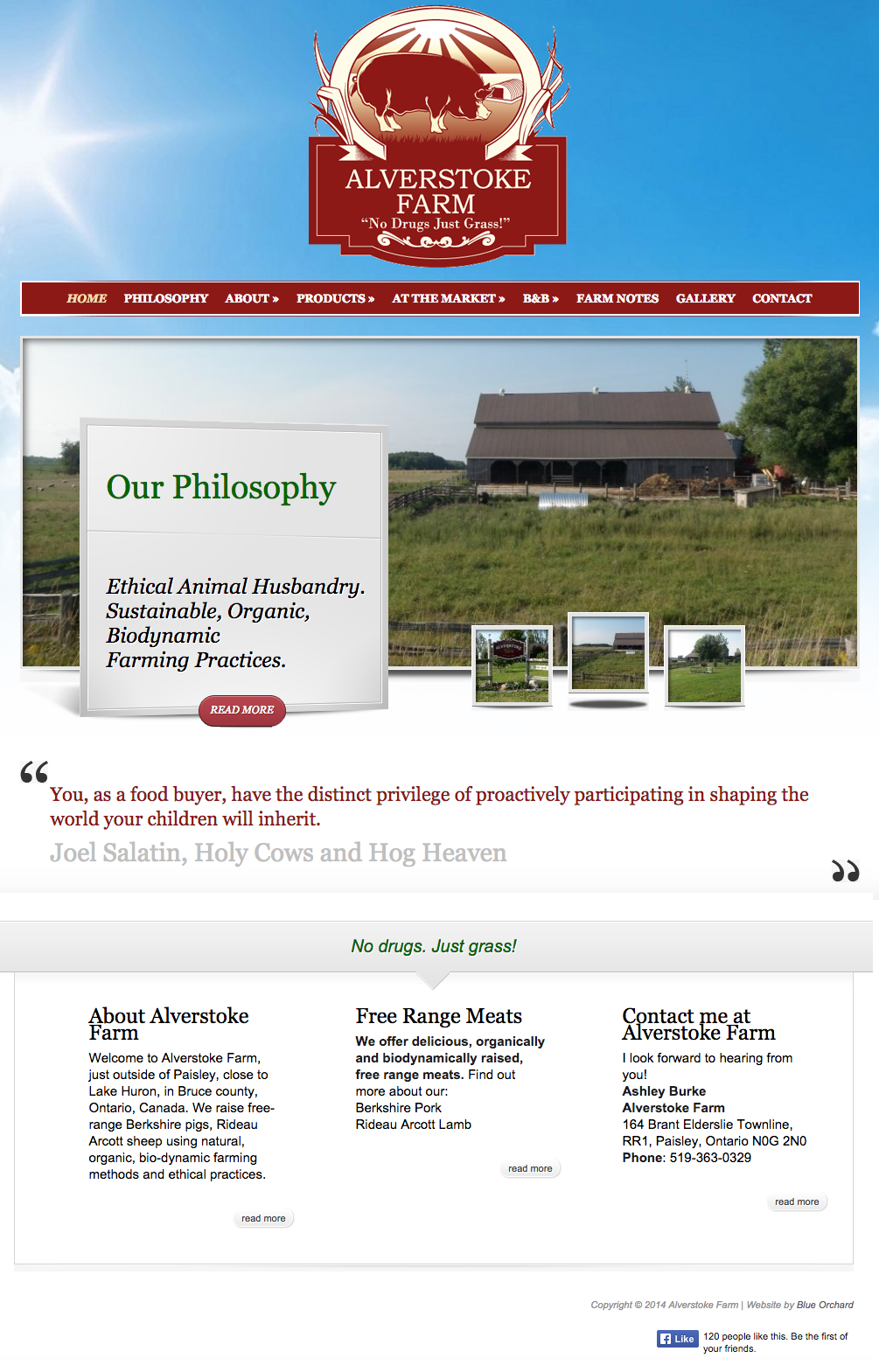 AlverstokeFarm.ca - Homepage - Full Screen View