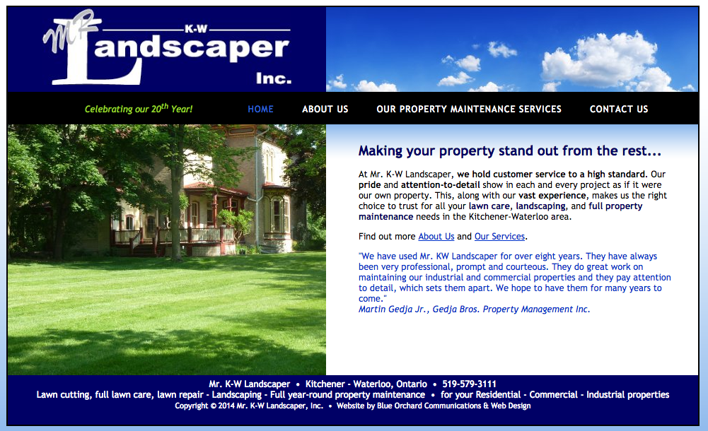 Mrkwlandscaper.com Homepage