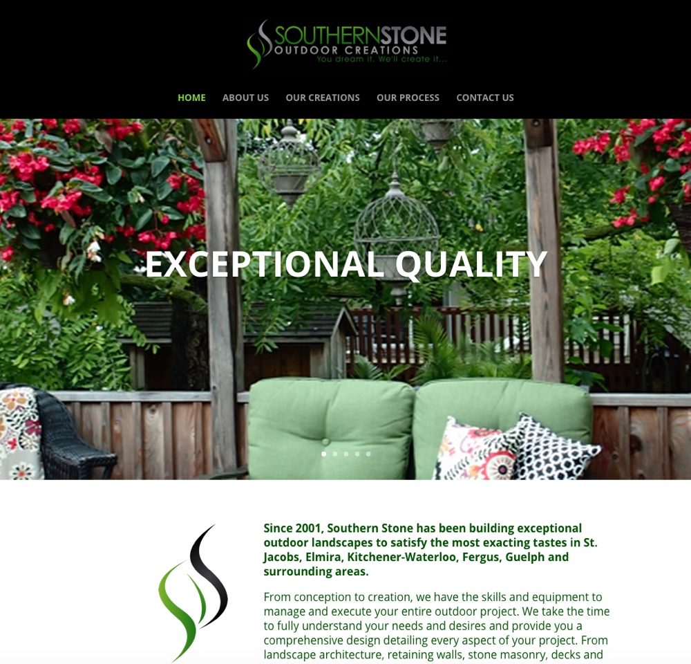 SouthernStone.ca - Homepage - Full Screen View