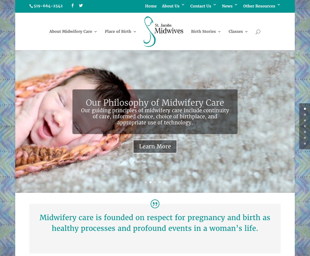 StJacobsMidwives.on.ca - Homepage - Full Screen View